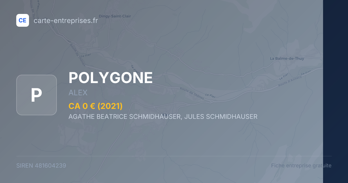 POLYGONE — 481604239 — fiche entreprise