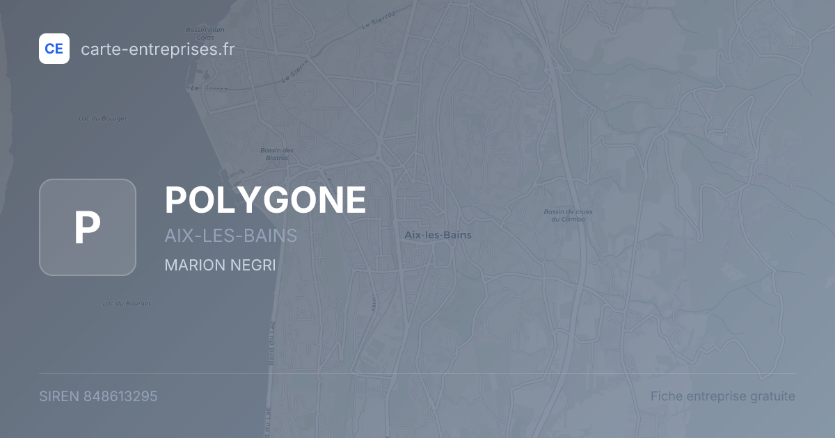 POLYGONE — 848613295 — fiche entreprise