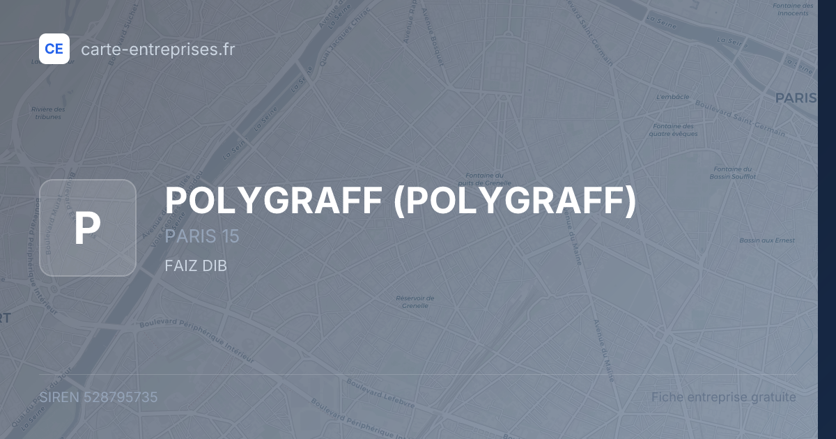 POLYGRAFF — 528795735 — fiche entreprise