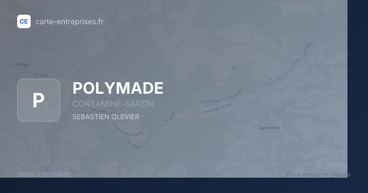 POLYMADE — 930934682 — fiche entreprise