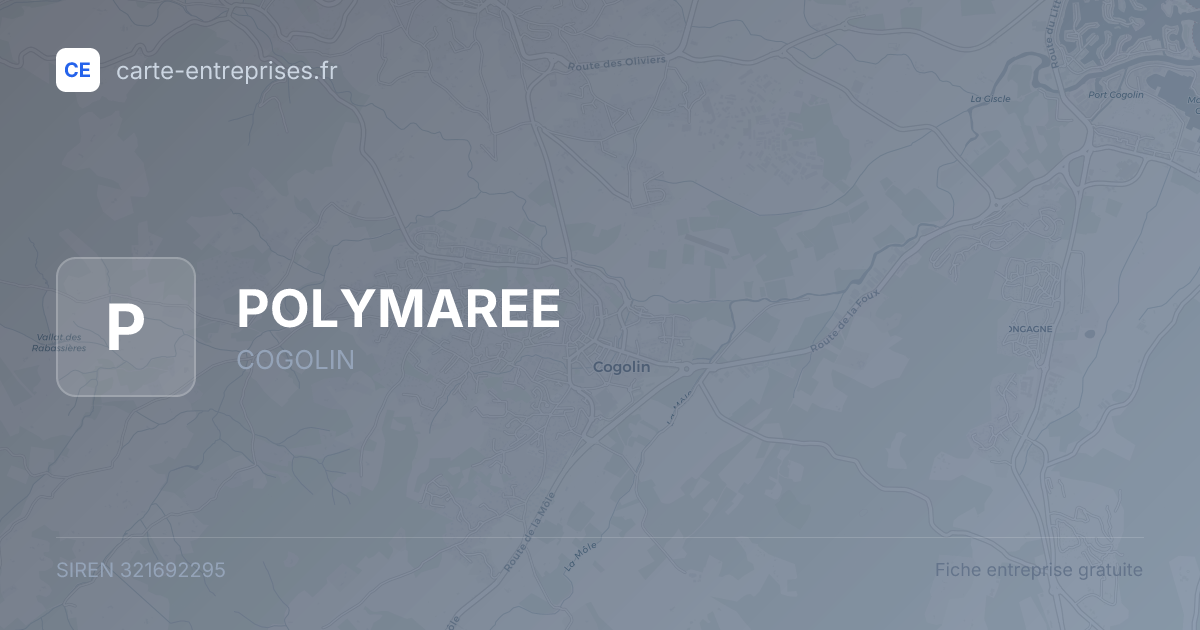 POLYMAREE — 321692295 — fiche entreprise