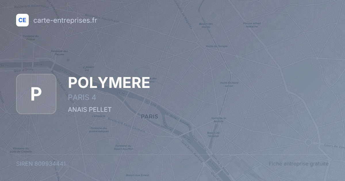 POLYMERE — 809934441 — fiche entreprise