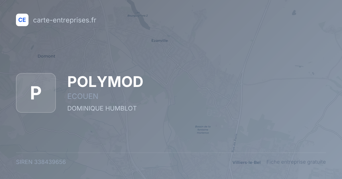 POLYMOD — 338439656 — fiche entreprise