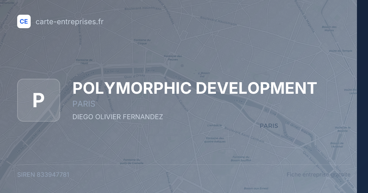 POLYMORPHIC DEVELOPMENT — 833947781 — fiche entreprise