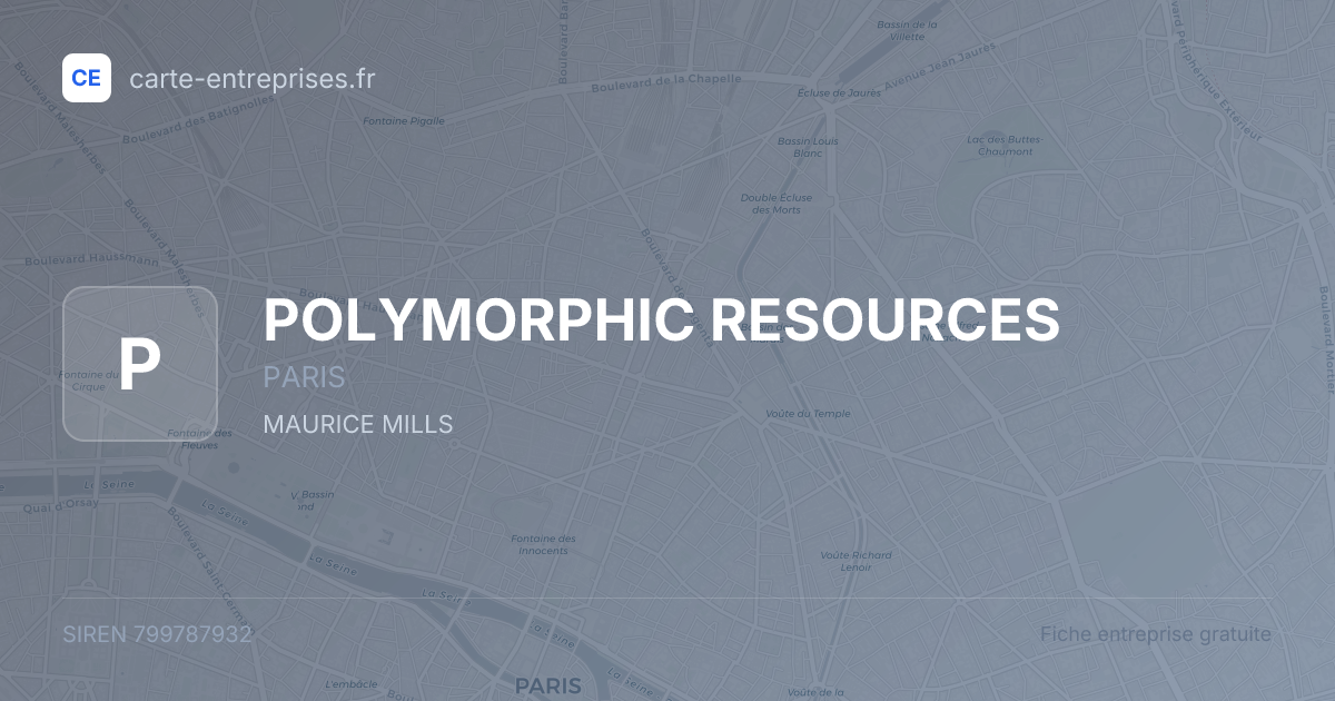 POLYMORPHIC RESOURCES — 799787932 — fiche entreprise
