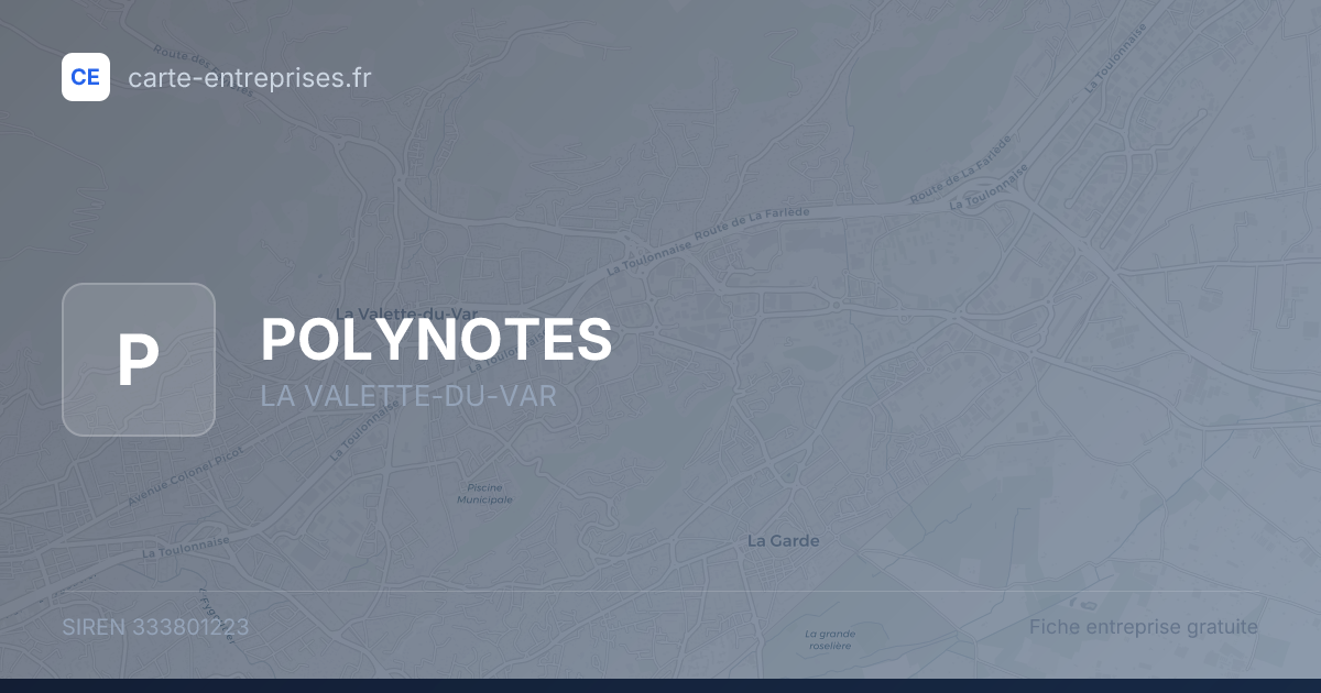 POLYNOTES — 333801223 — fiche entreprise