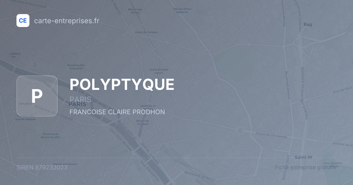 POLYPTYQUE — 879232023 — fiche entreprise