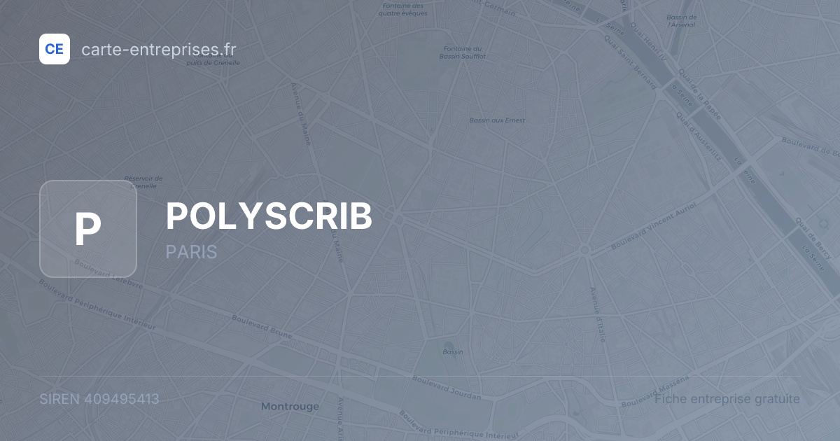 POLYSCRIB — 409495413 — fiche entreprise