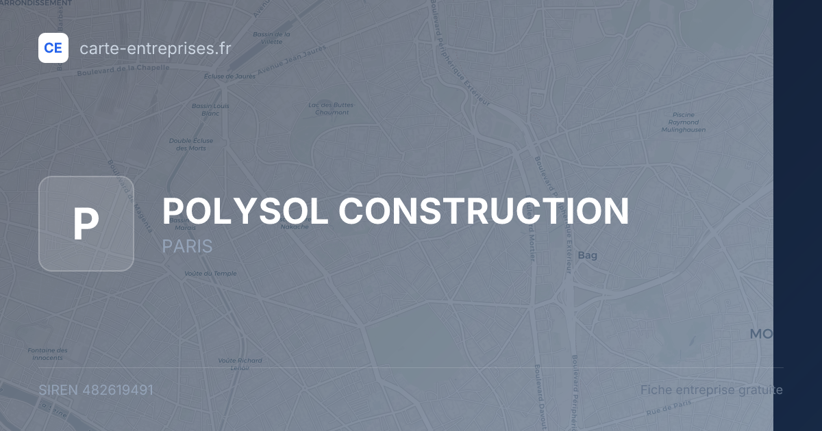POLYSOL CONSTRUCTION — 482619491 — fiche entreprise