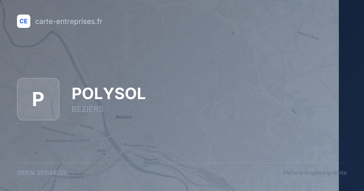POLYSOL — 391141033 — fiche entreprise