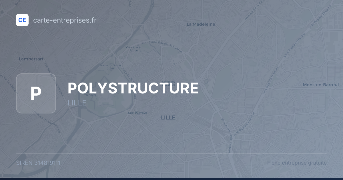 POLYSTRUCTURE — 314819111 — fiche entreprise