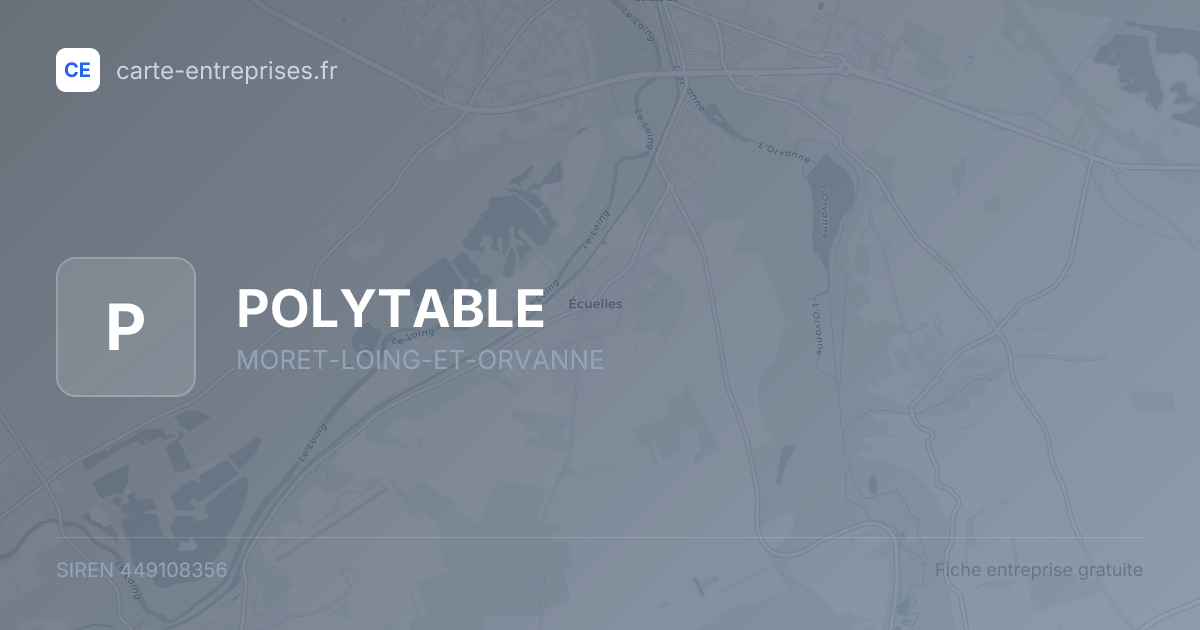 POLYTABLE — 449108356 — fiche entreprise