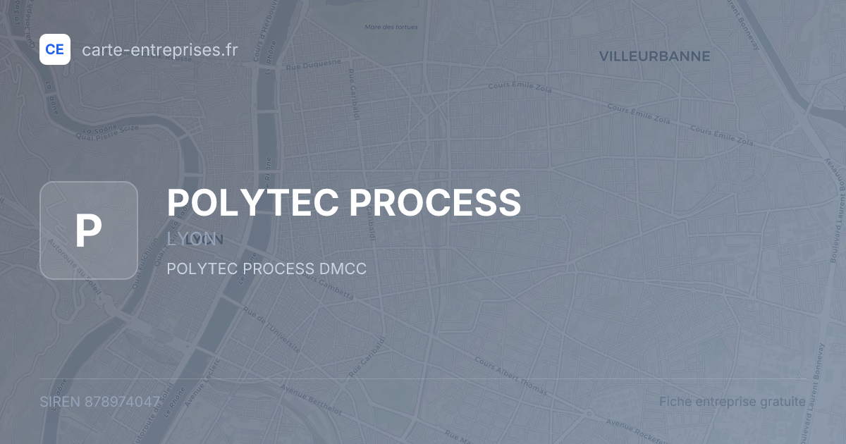 POLYTEC PROCESS — 878974047 — fiche entreprise