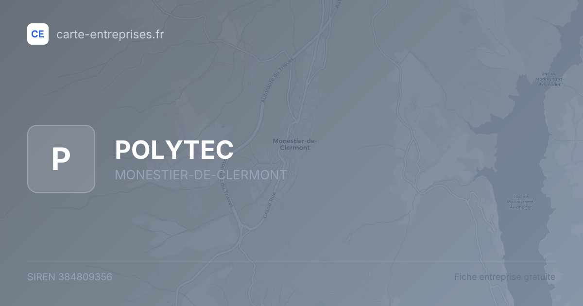 POLYTEC — 384809356 — fiche entreprise
