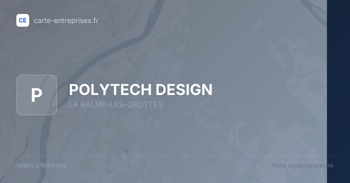 POLYTECH DESIGN — 379154404 — fiche entreprise