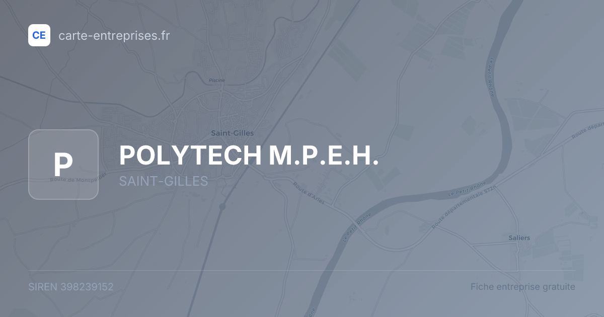POLYTECH M.P.E.H. — 398239152 — fiche entreprise