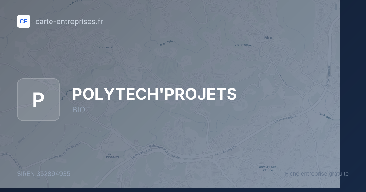 POLYTECH'PROJETS — 352894935 — fiche entreprise