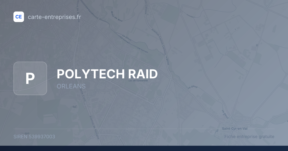 POLYTECH RAID — 539937003 — fiche entreprise