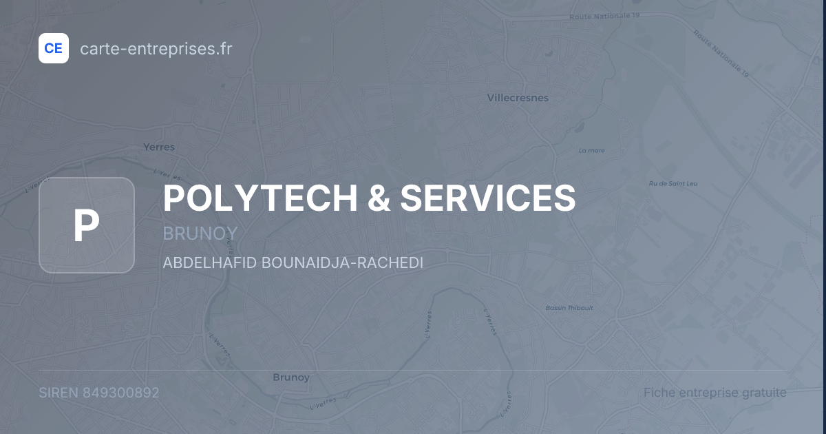 POLYTECH & SERVICES — 849300892 — fiche entreprise