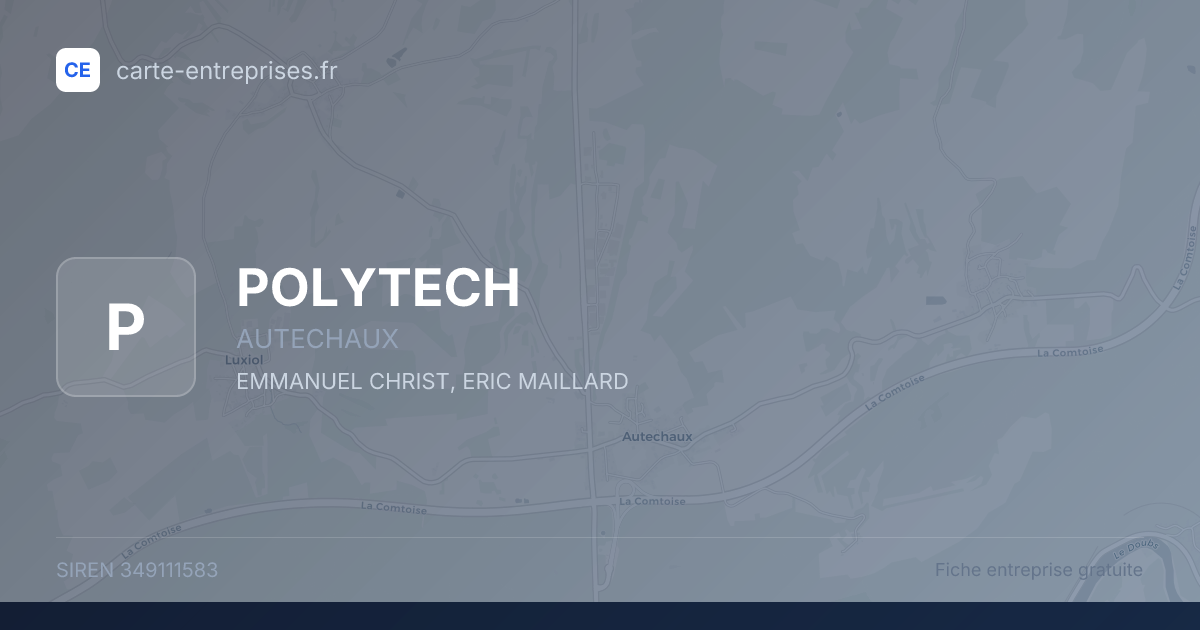 POLYTECH — 349111583 — fiche entreprise