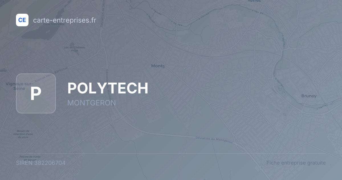POLYTECH — 382206704 — fiche entreprise
