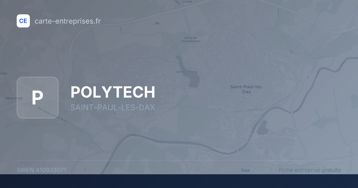 POLYTECH — 410933071 — fiche entreprise