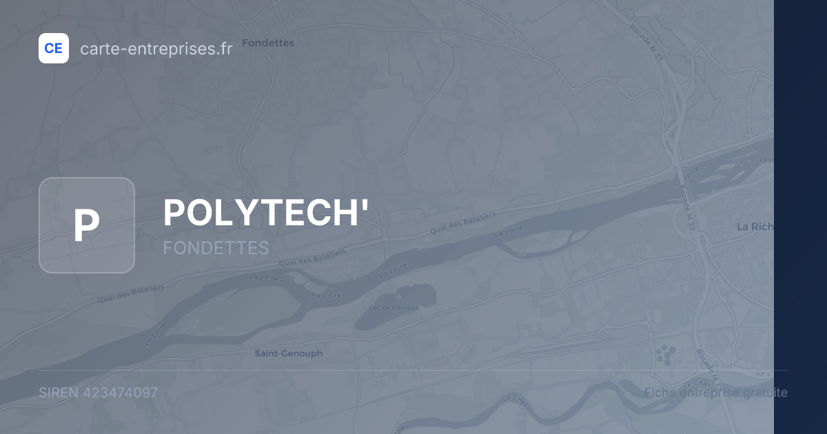 POLYTECH' — 423474097 — fiche entreprise