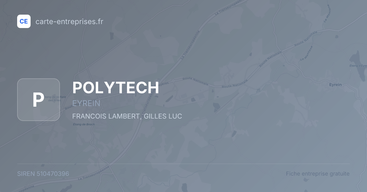 POLYTECH — 510470396 — fiche entreprise