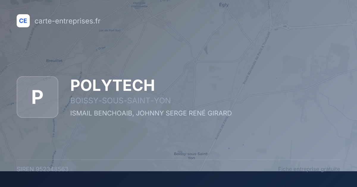 POLYTECH — 952348563 — fiche entreprise