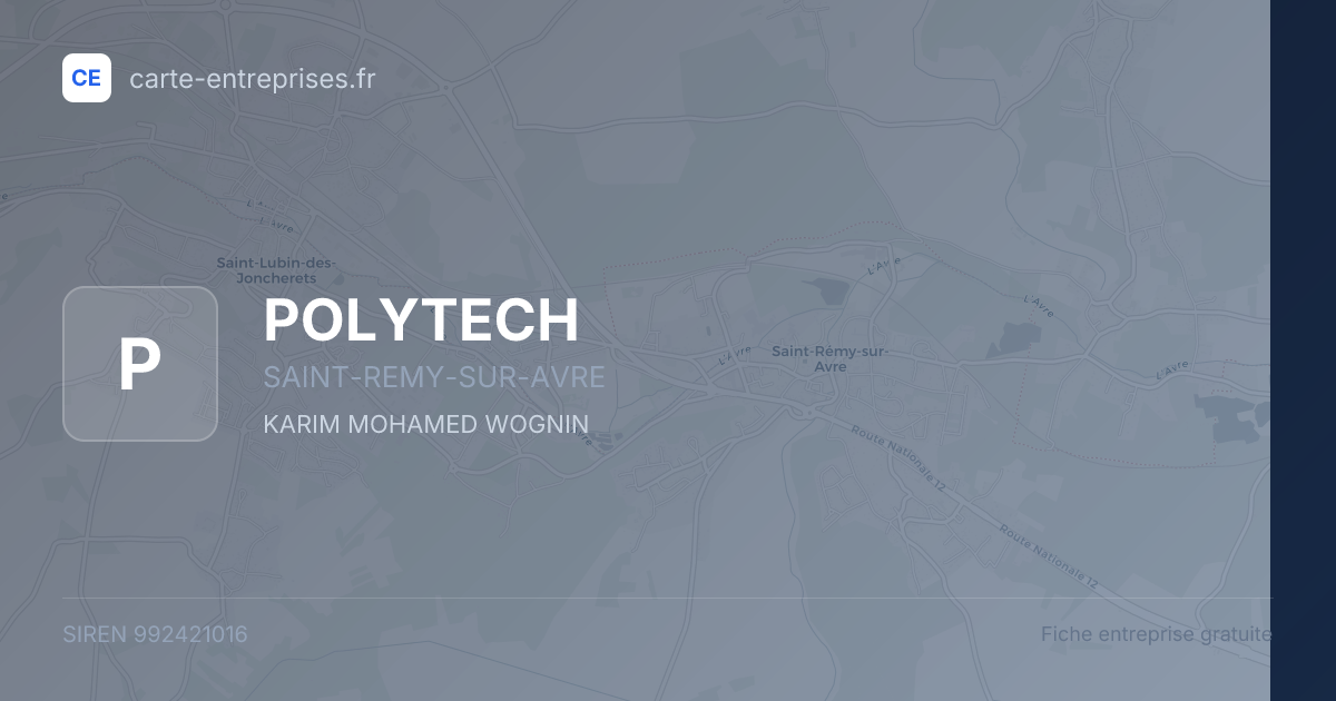 POLYTECH — 992421016 — fiche entreprise