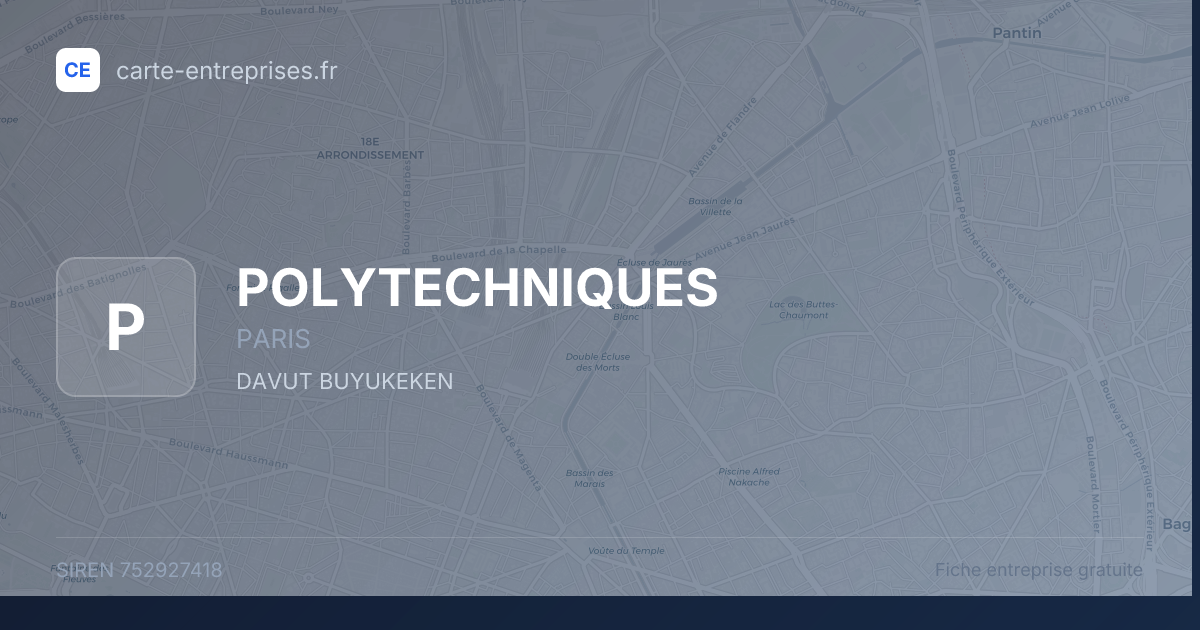 POLYTECHNIQUES — 752927418 — fiche entreprise