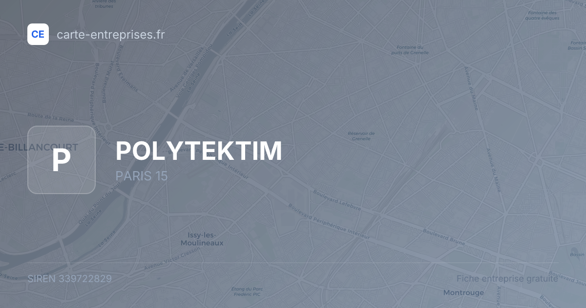 POLYTEKTIM — 339722829 — fiche entreprise