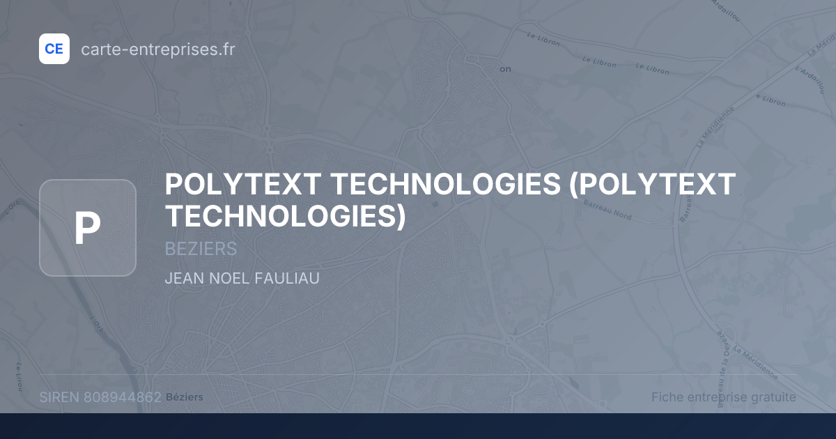 POLYTEXT TECHNOLOGIES — 808944862 — fiche entreprise