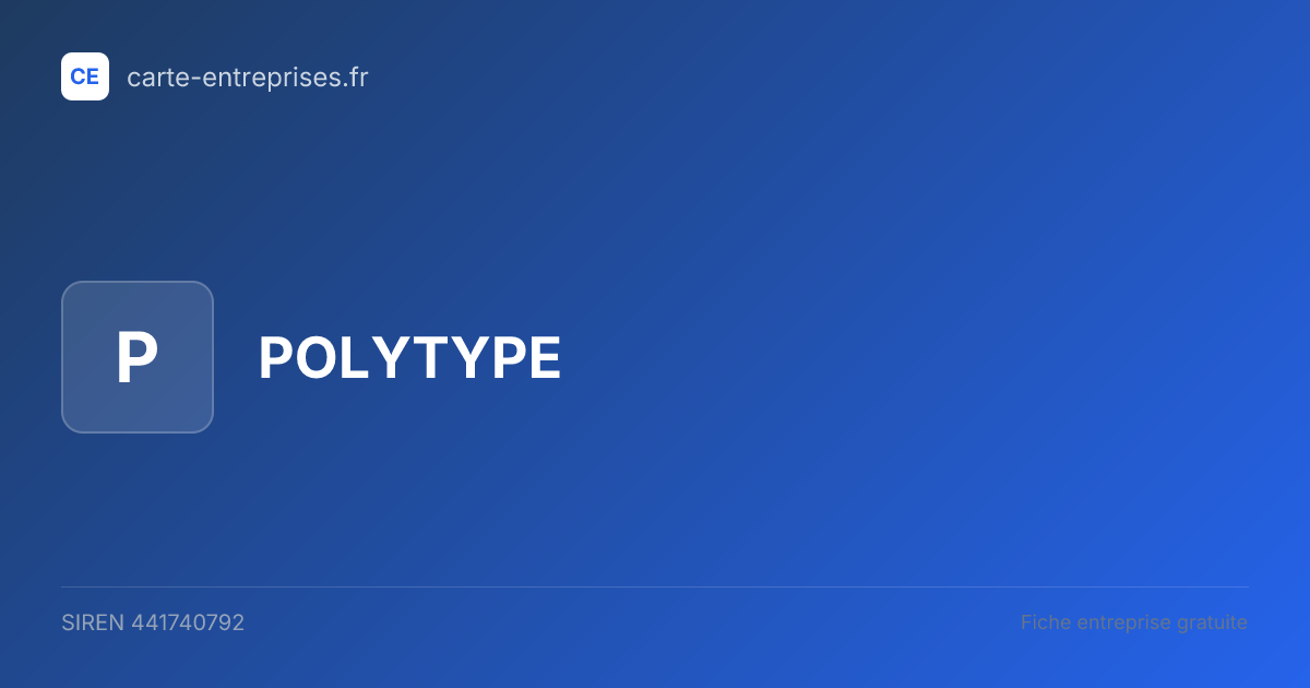 POLYTYPE — 441740792 — fiche entreprise