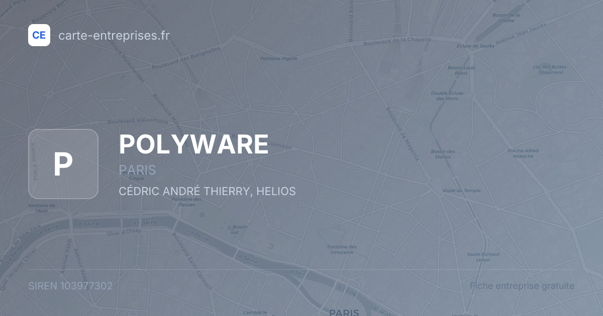 POLYWARE — 103977302 — fiche entreprise