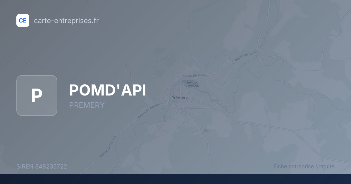 POMD'API — 348235722 — fiche entreprise