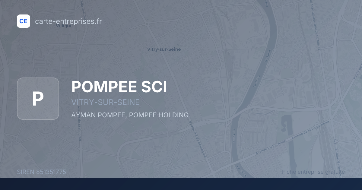 POMPEE SCI — 851351775 — fiche entreprise