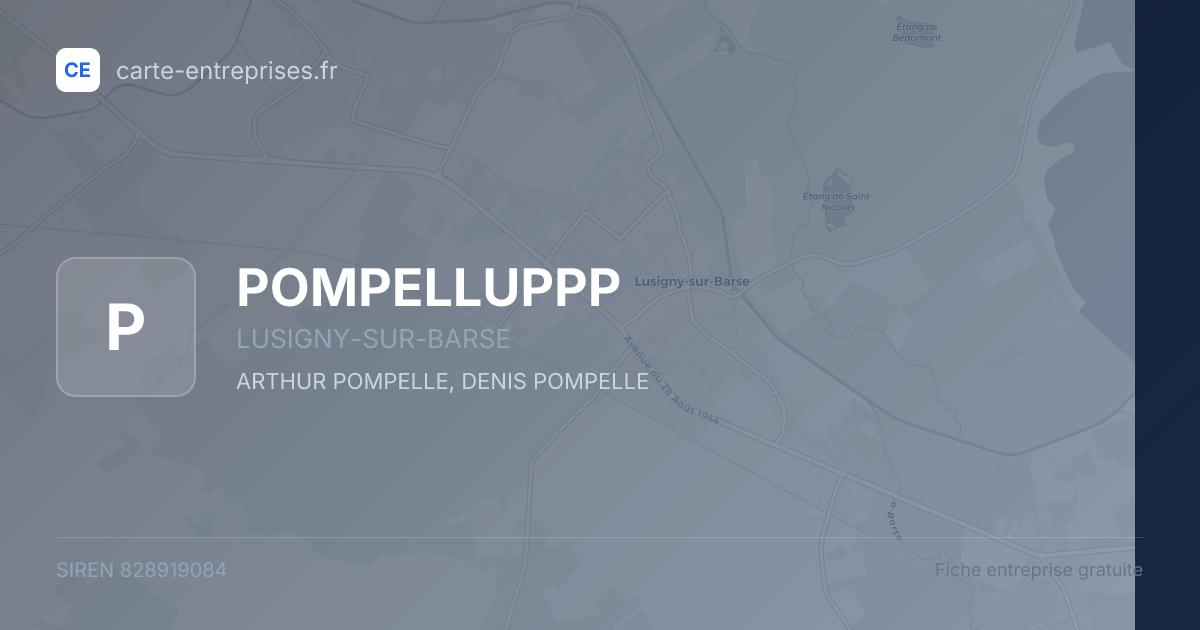 POMPELLUPPP — 828919084 — fiche entreprise