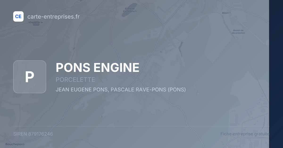 PONS ENGINE — 879176246 — fiche entreprise