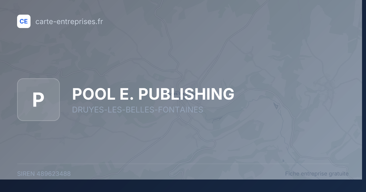 POOL E. PUBLISHING — 489623488 — fiche entreprise