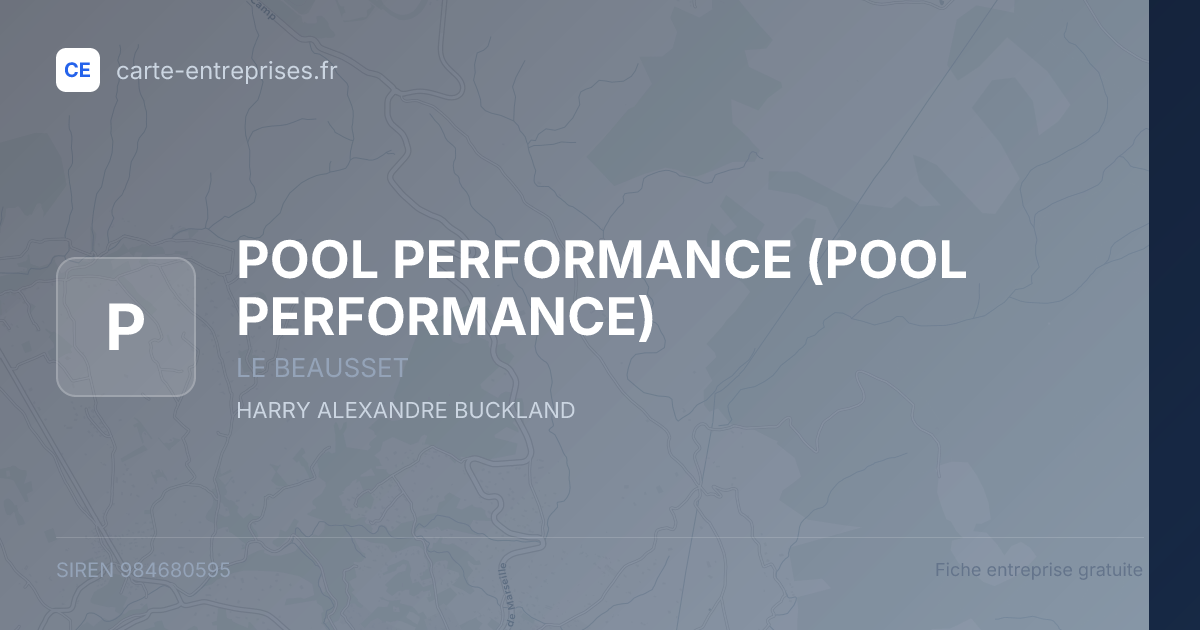 POOL PERFORMANCE — 984680595 — fiche entreprise