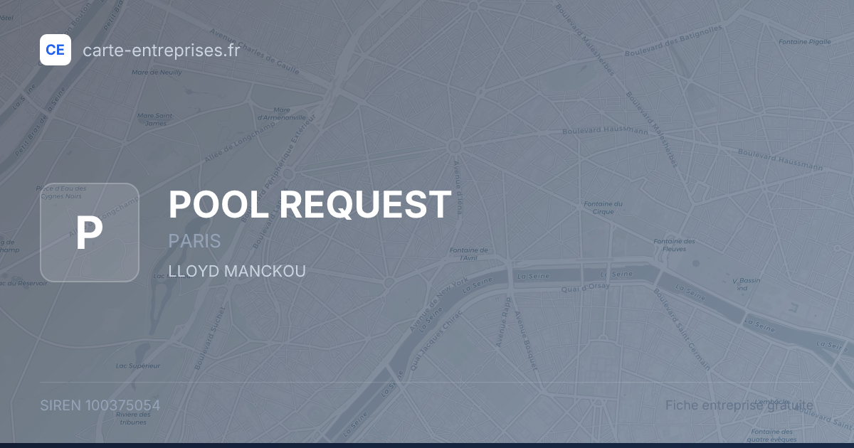 POOL REQUEST — 100375054 — fiche entreprise