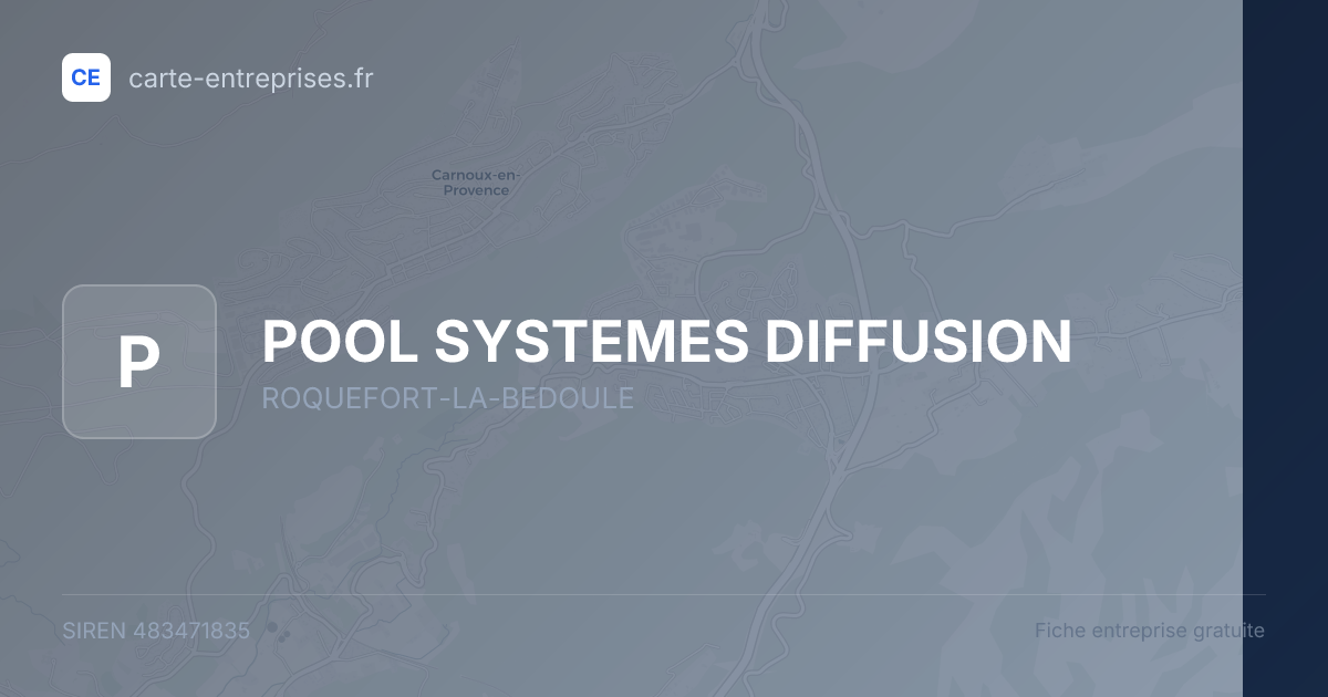 POOL SYSTEMES DIFFUSION — 483471835 — fiche entreprise