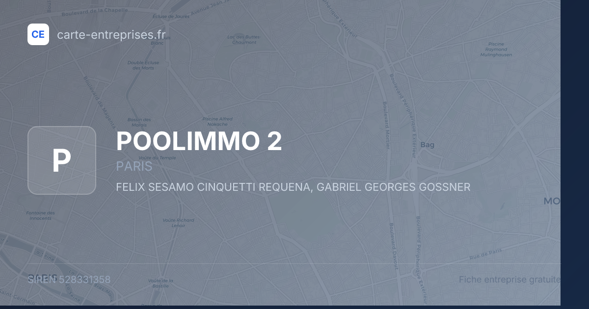 POOLIMMO 2 — 528331358 — fiche entreprise