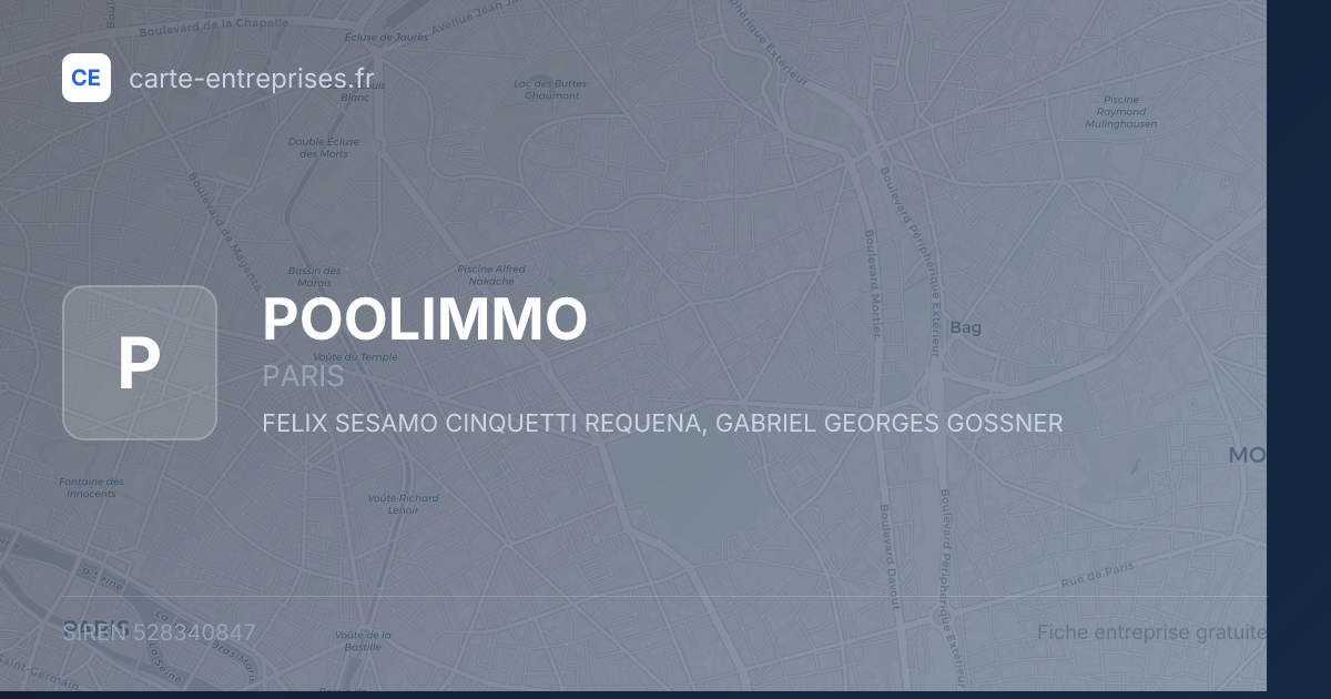 POOLIMMO — 528340847 — fiche entreprise
