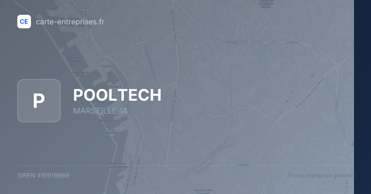 POOLTECH — 410919989 — fiche entreprise