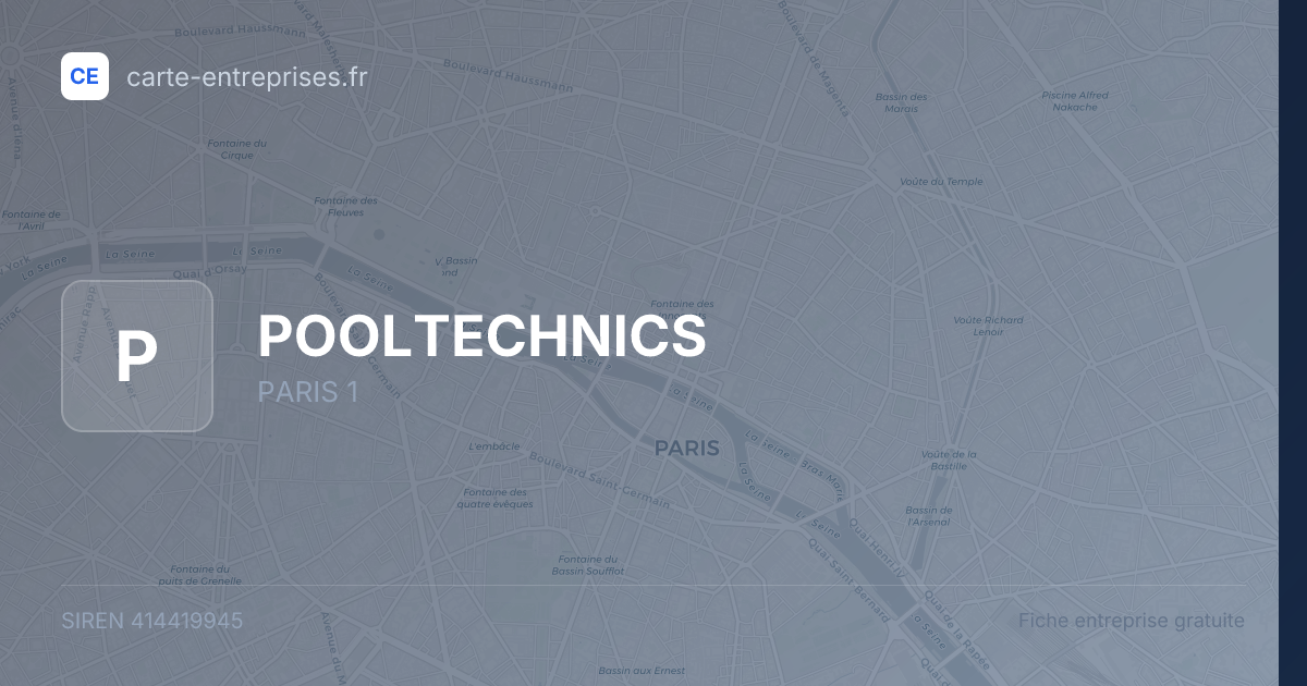 POOLTECHNICS — 414419945 — fiche entreprise