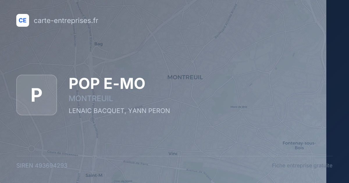 POP E-MO — 493694293 — fiche entreprise