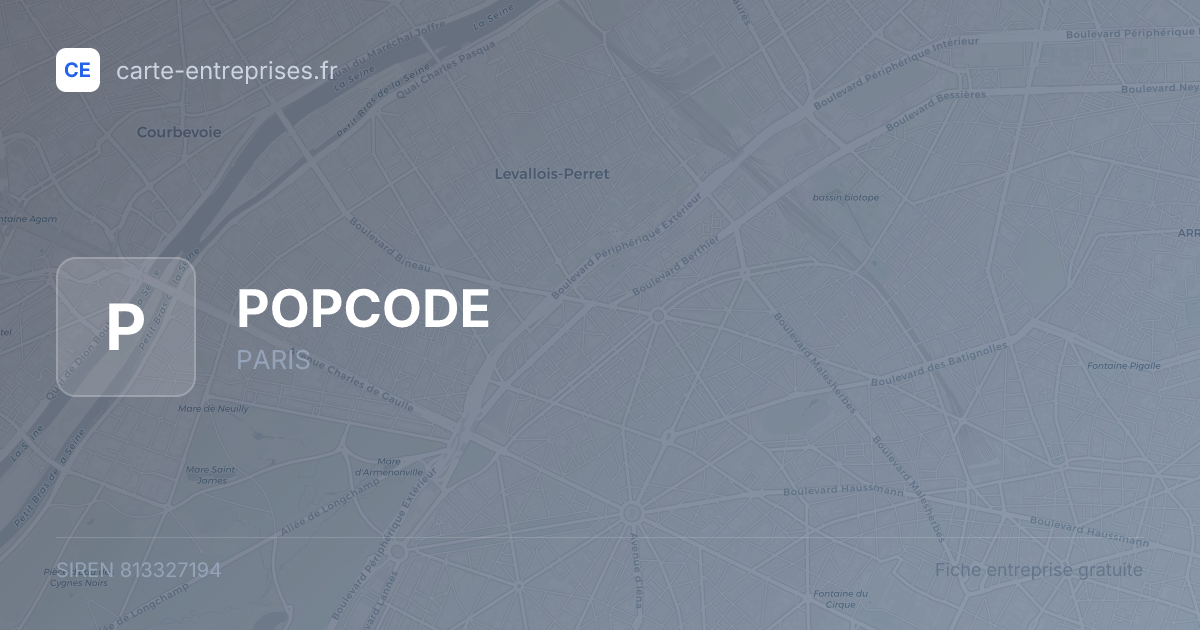 POPCODE — 813327194 — fiche entreprise