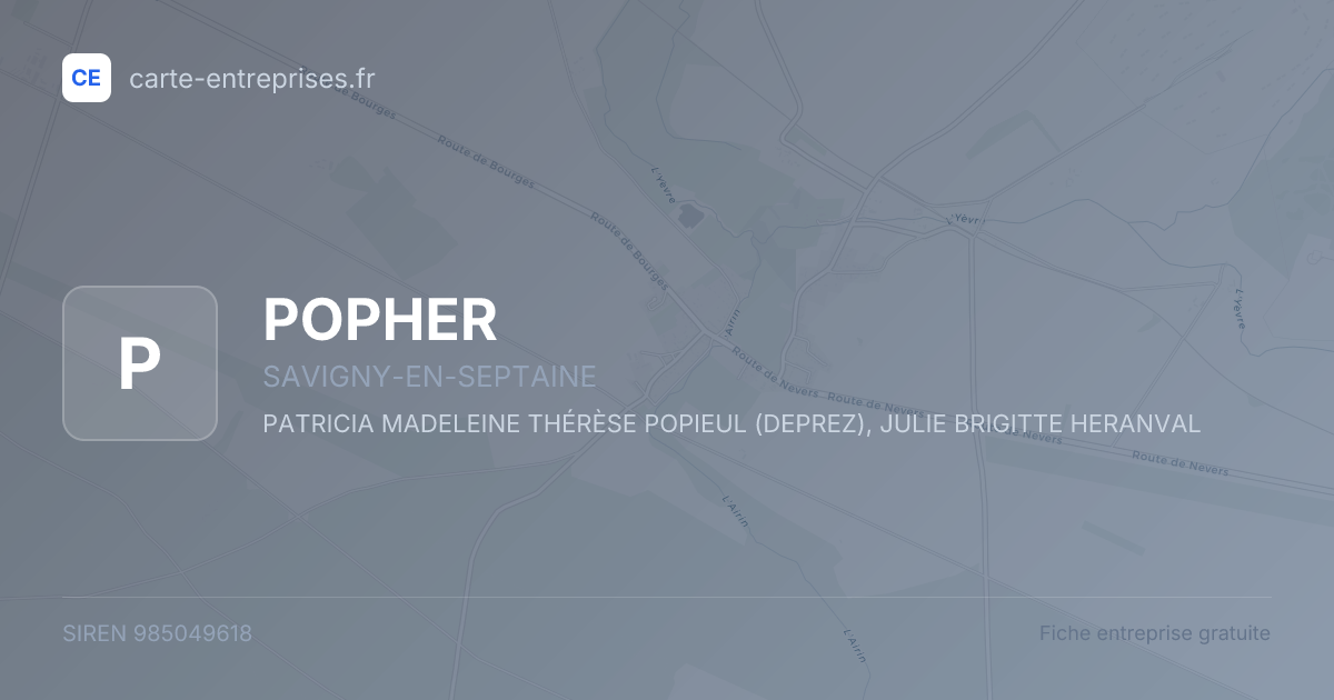 POPHER — 985049618 — fiche entreprise
